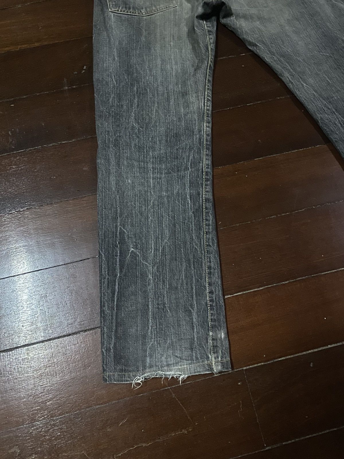Edwin Vintage Edwin 505 BXX Selvedge FLARE JEANS THUNDER Size US 33 - 16 Thumbnail