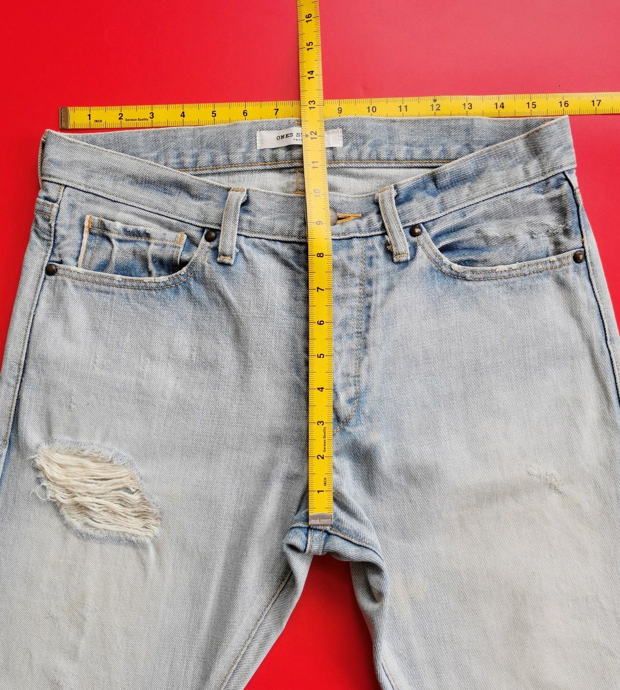 ONES STROKE Ones Stroke Tokyo Selvedge Destroyed Thrashed Jeans Kith Size US 32 / EU 48 - 14 Thumbnail