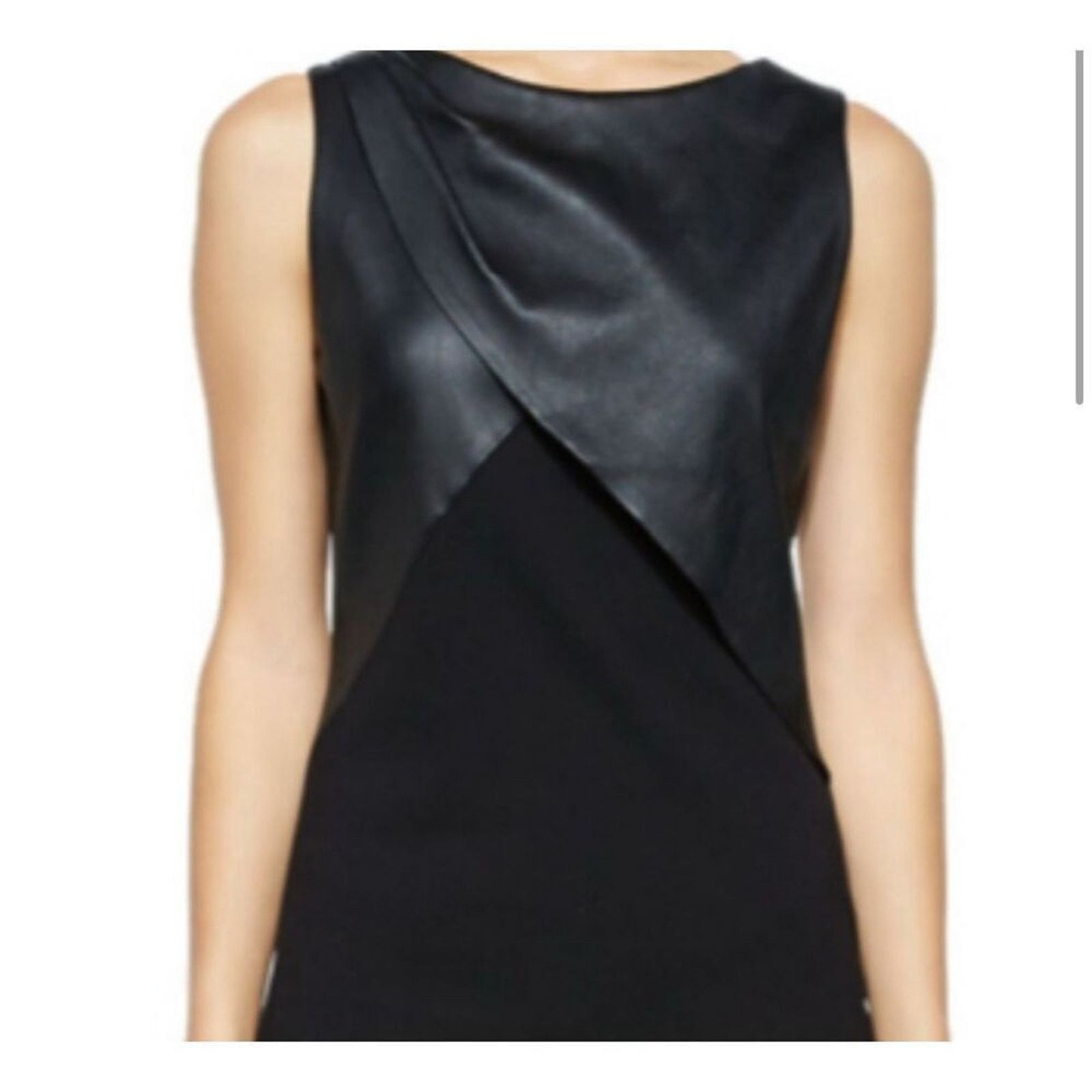 Haute Hippie Haute Hippie Black Ponte Asymmetric Dress - Size 4 - NWT Size S / US 4 / IT 40 - 3 Thumbnail