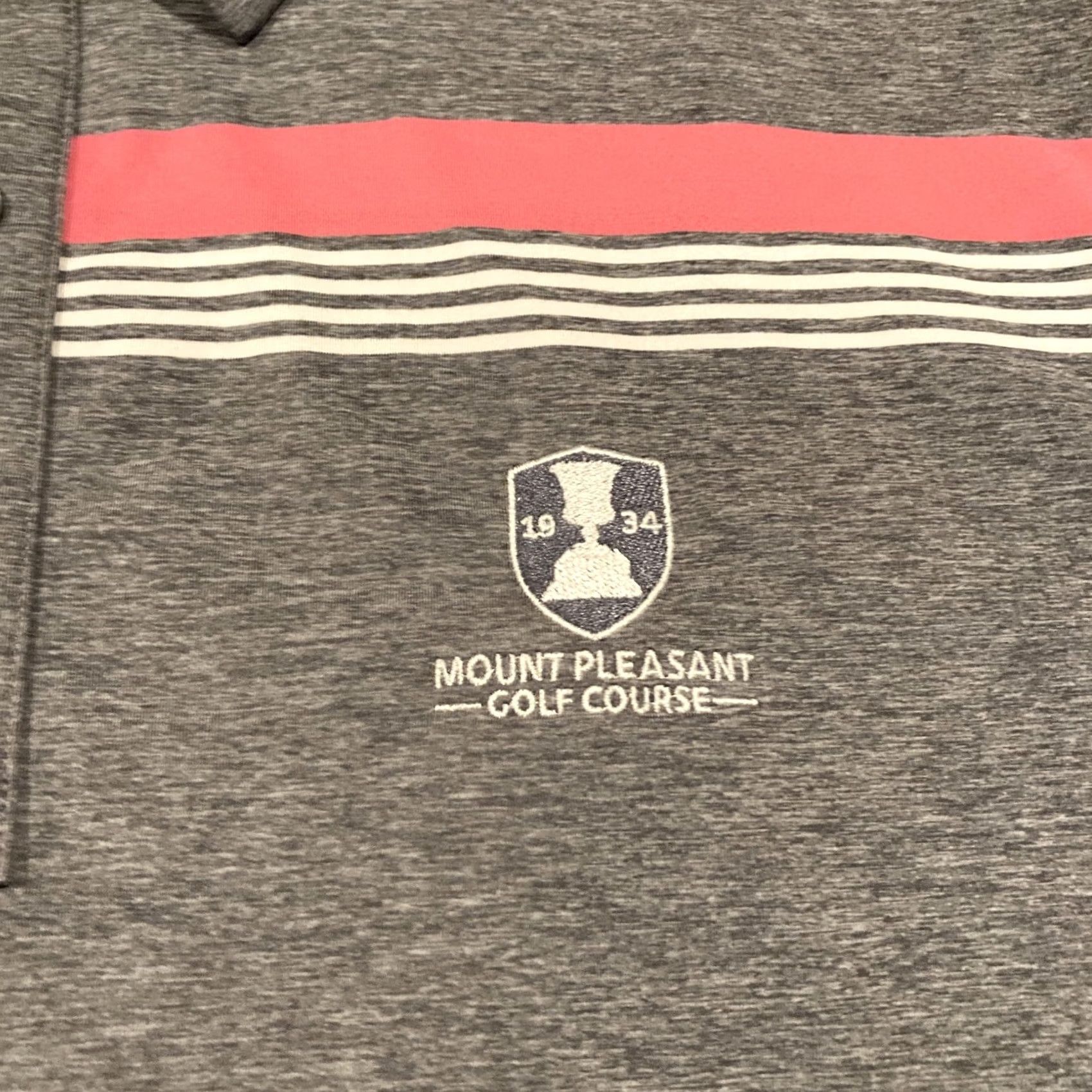 Footjoy VINTAGE Footjoy FJ Golf Polo Gray Striped Men’s XXL Mount Pleasant Golf Course Size US XXL / EU 58 / 5 - 2 Thumbnail