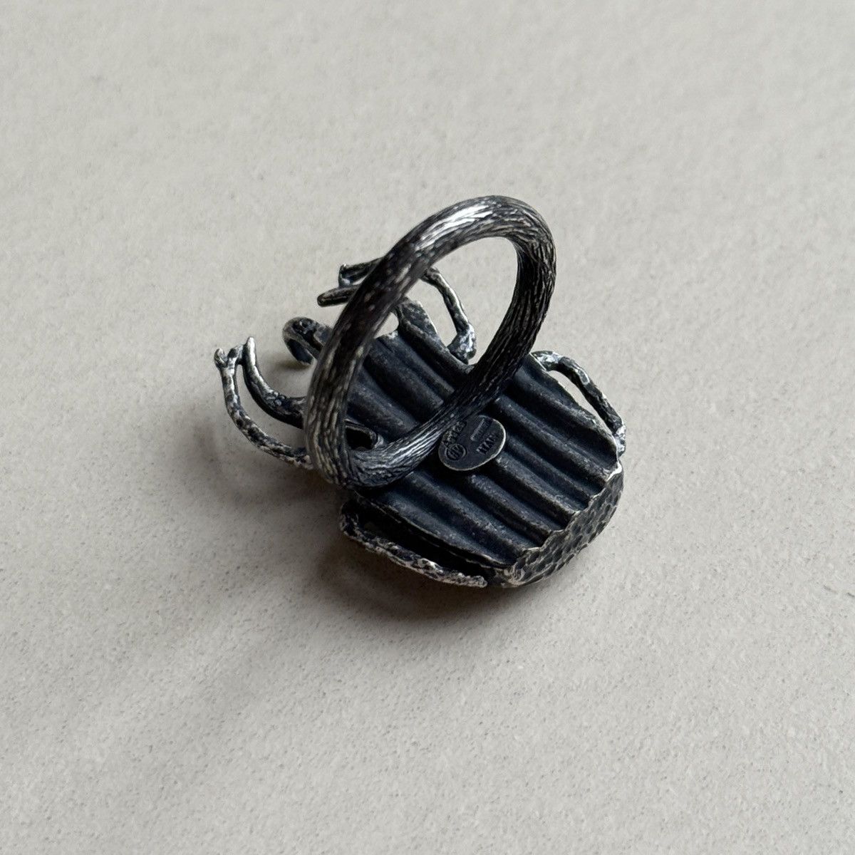Bottega Veneta Bottega Veneta Silver Beetle Ring Size ONE SIZE - 9 Thumbnail