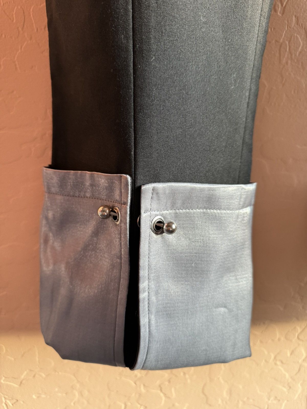 Other Avant-Garde Black Trousers w/ Silver Cuffed Hem Detail Size US 28 / EU 44 - 9 Thumbnail