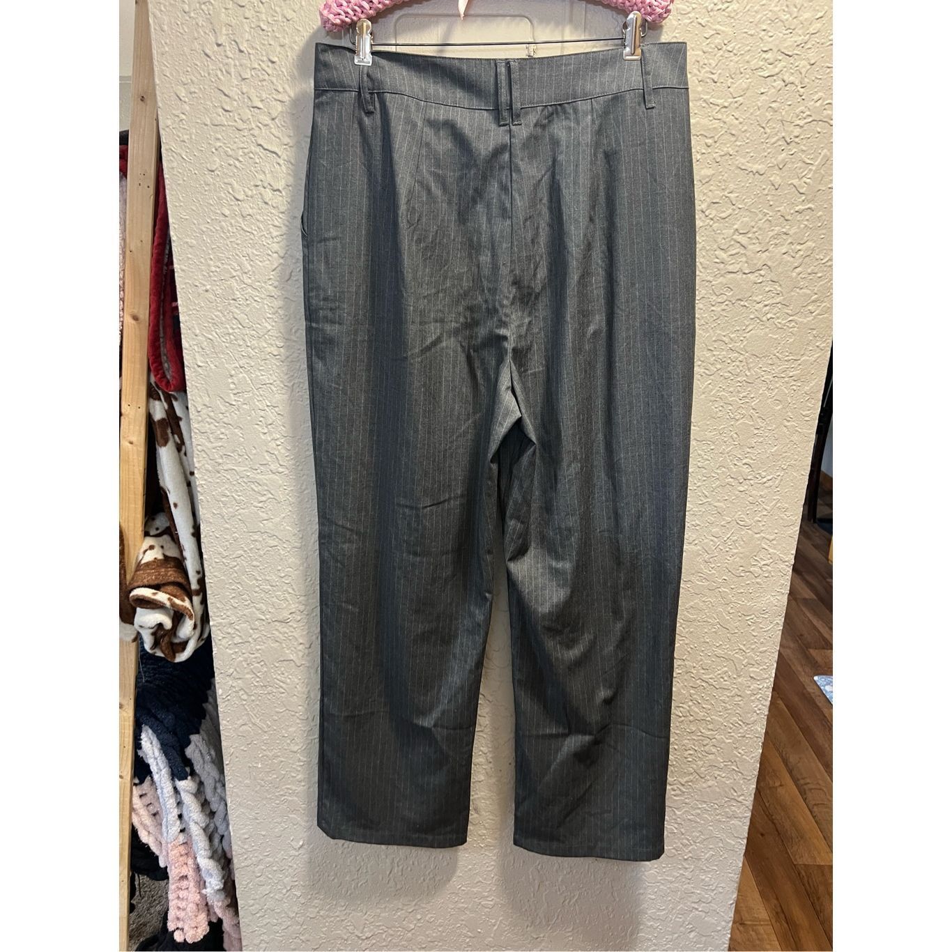 Other Wild Fable Grey Striped Dress Pants Woman’s Size 16 Size 38" / US 16 / IT 52 - 7 Thumbnail