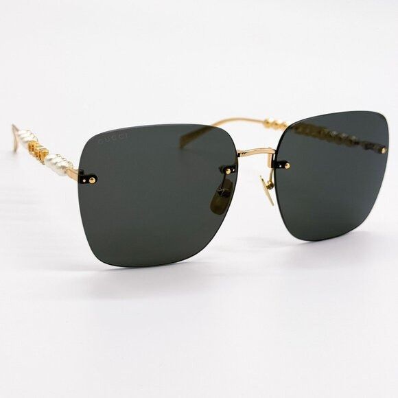 Gucci NEW GUCCI GG1923SA 001 SUNGLASSES GOLD GREY WOMEN EYEWEAR Size ONE SIZE - 7 Thumbnail