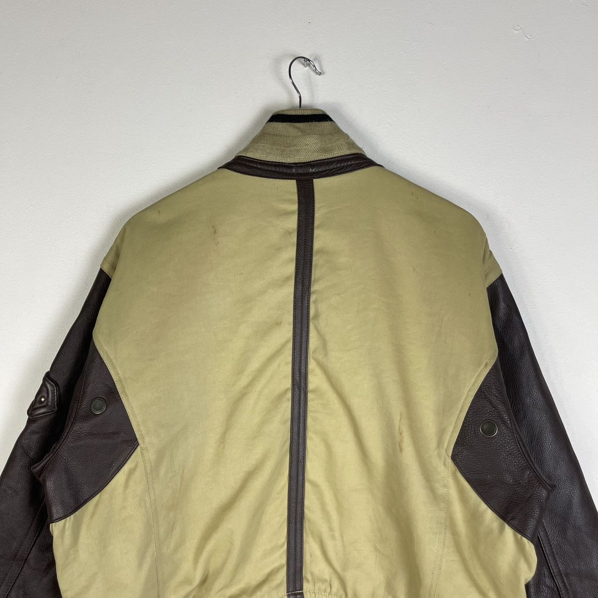 14th Addiction Nicole Monsieur by KOBA Leather Sleeve Varsity Jacket Olive Size US M / EU 48-50 / 2 - 6 Thumbnail