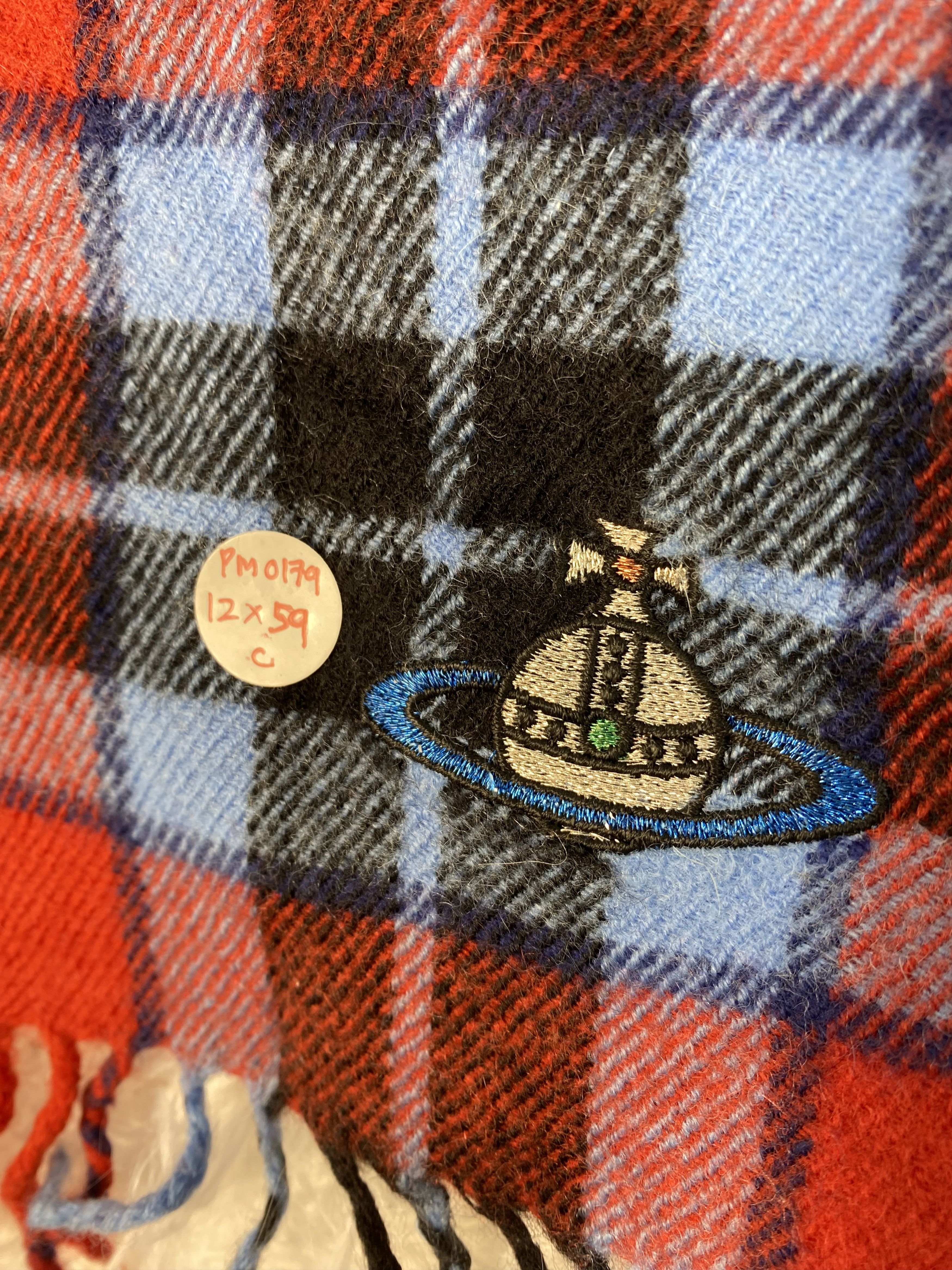 小物 Vivienne Westwood 90s Pattern Muffler Vintage 90's Vivienne Westwood Wool Muffler/scaft/neckwear