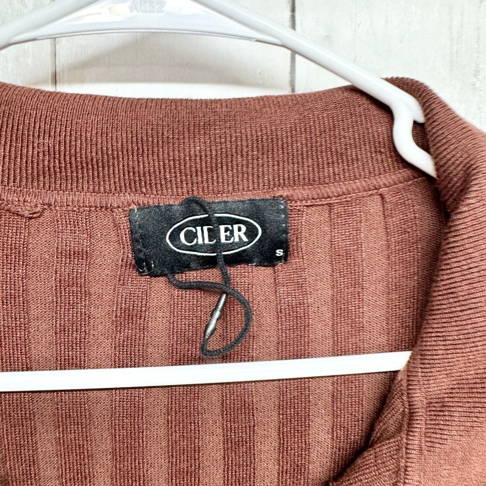 Cider Cider Dress Size Small Fall Mini Ribbed Long Sleeve Collared Size S / US 4 / IT 40 - 2 Thumbnail