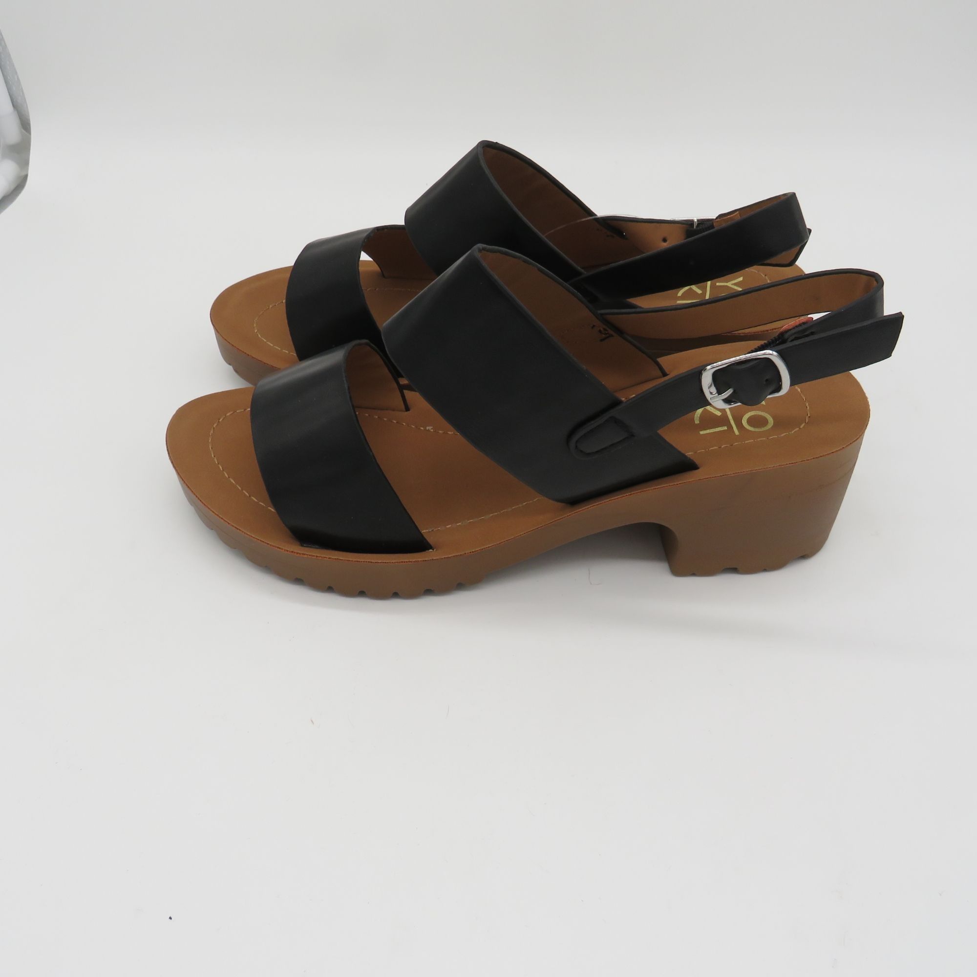 Other Yoki Womens Black Slingback Platform Sandals Size 7.5 Faux L Size US 7.5 / IT 37.5 - 3 Thumbnail