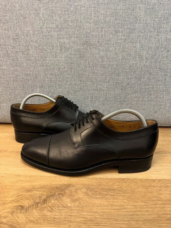 LODING Loding 1998 Paris Derby Leather Black Shoes Lace Ups 6 40 Size US 7 / EU 40 - 2 Thumbnail