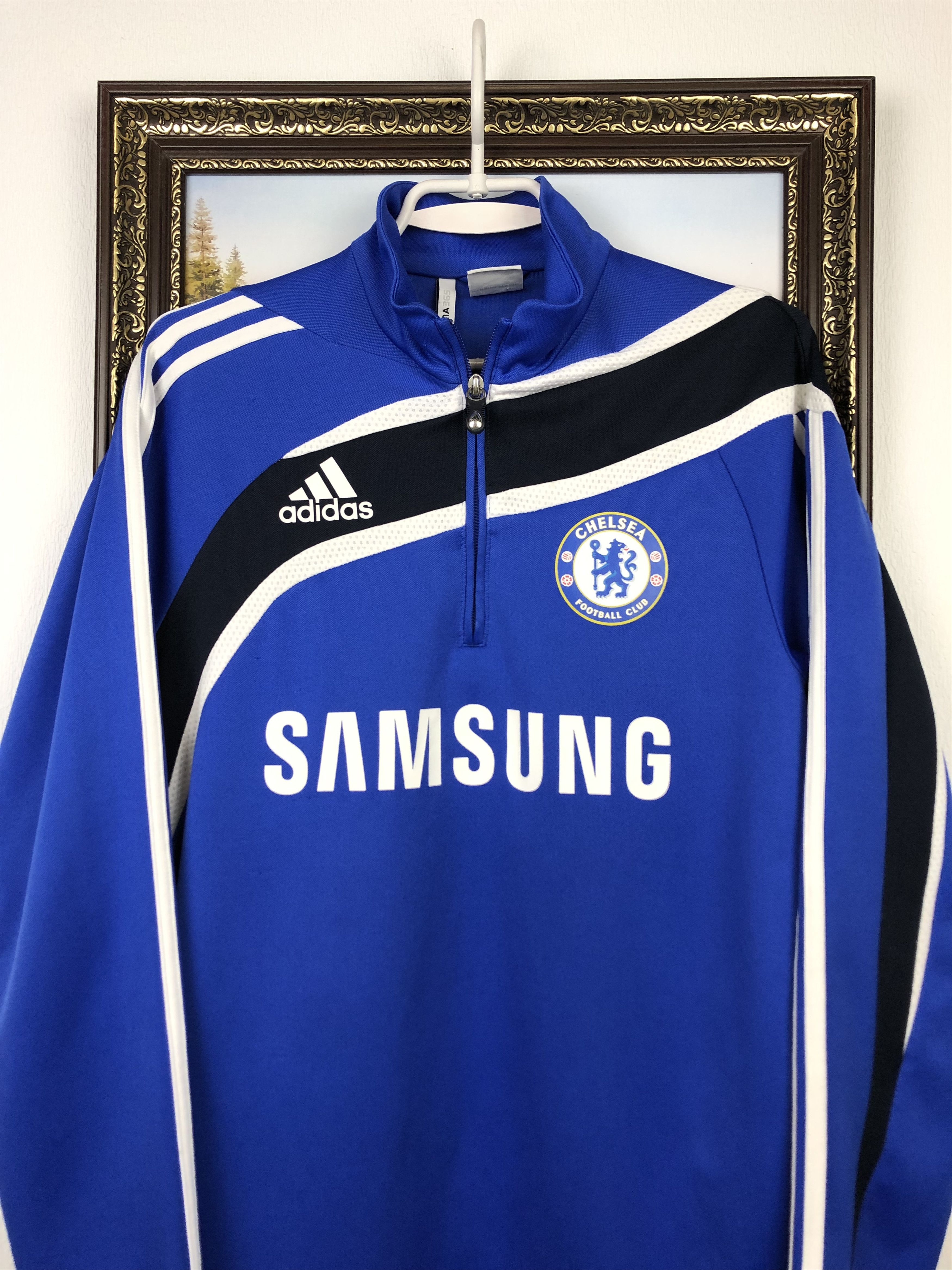 Adidas Vintage Adidas Chelsea Football Sweatshirt Soccer Jacket Size US S / EU 44-46 / 1 - 2 Thumbnail
