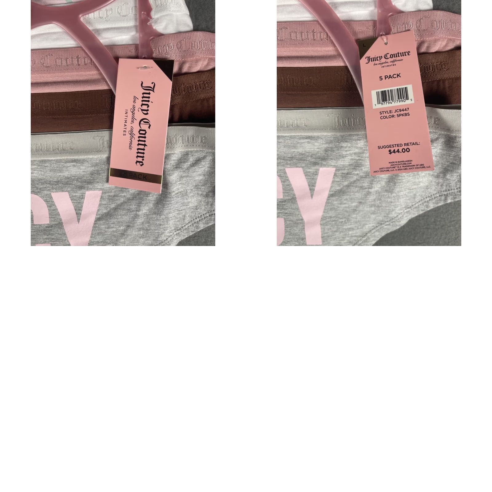 Juicy Couture Juicy Couture Panties 5 Pack Size L Multicolor Logo Seamless Cheeky Womens Size 36" / US 14 / IT 50 - 8 Thumbnail