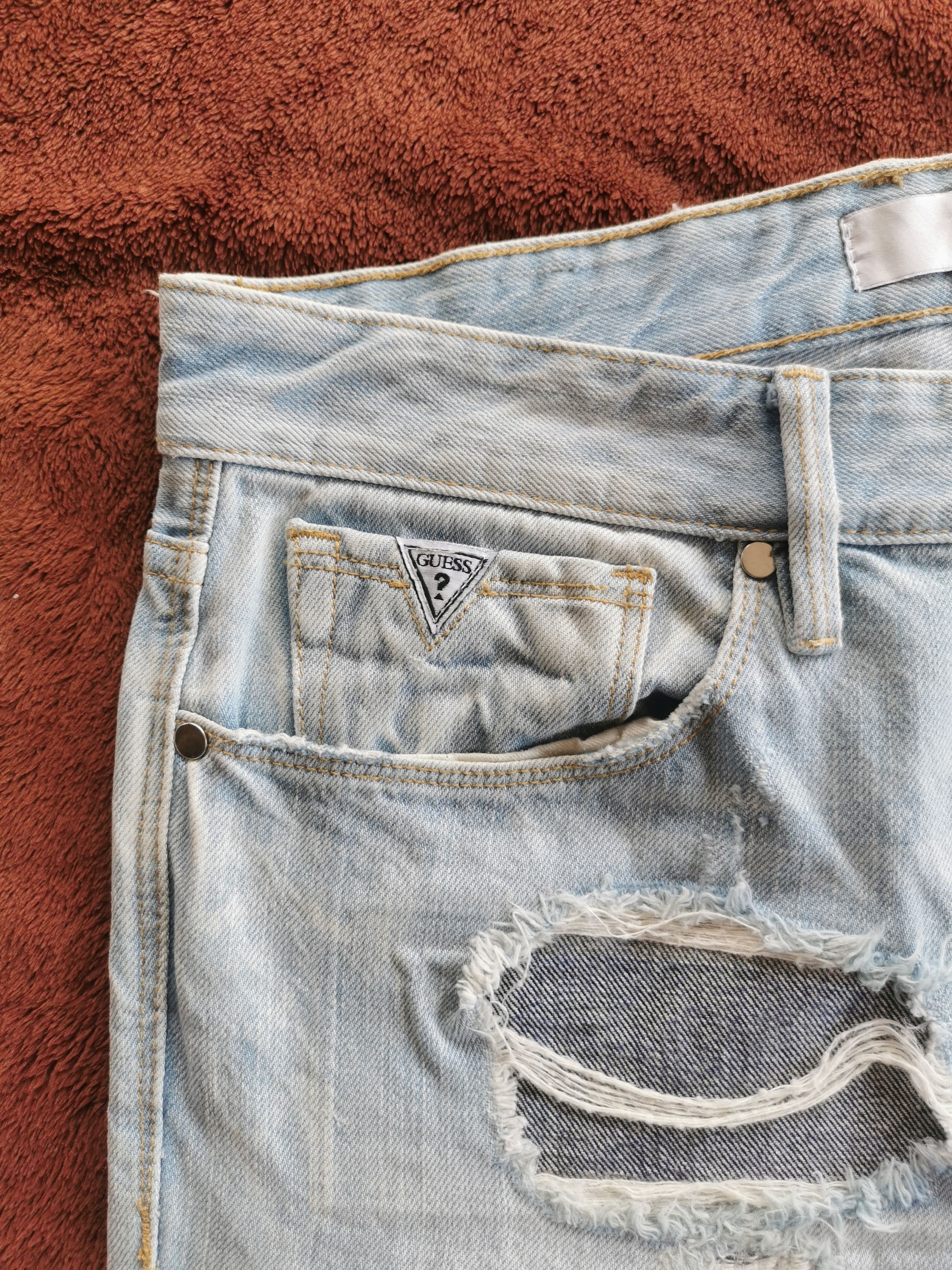 A$AP Rocky × Guess Guess Distressed Denim Jeans With Several Ripped Frayed Size US 33 - 4 Thumbnail