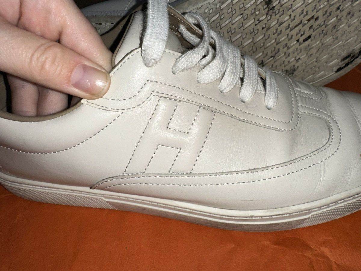 Hermes Hermès Avantage Sneakers White/Orange - Size 41-42 EU Size US 9 / EU 42 - 9 Thumbnail
