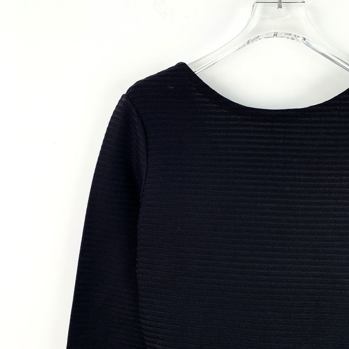 Dior Christian Dior Black Silk V-neck Long Sleeve Dress K26WX Size XS / US 0-2 / IT 36-38 - 3 Thumbnail