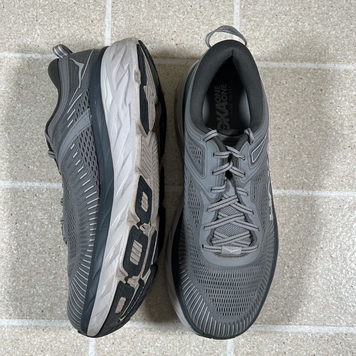 Hoka Hoka One One Sz 10.5 Bondi 7 Grey Gym Running Shoes Sneakers Size US 10.5 / EU 43-44 - 4 Thumbnail