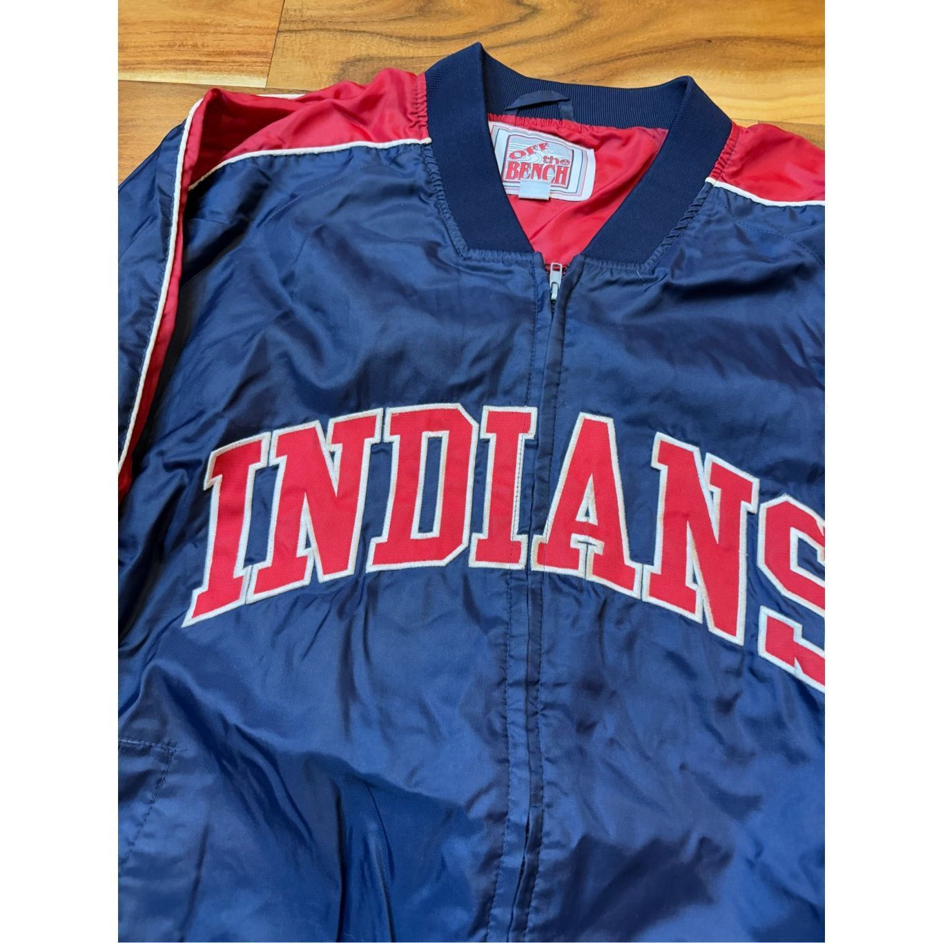Vintage L vintage 1980s Cleveland Indians polyester Zip up jacket em Size US L / EU 52-54 / 3 - 2 Thumbnail