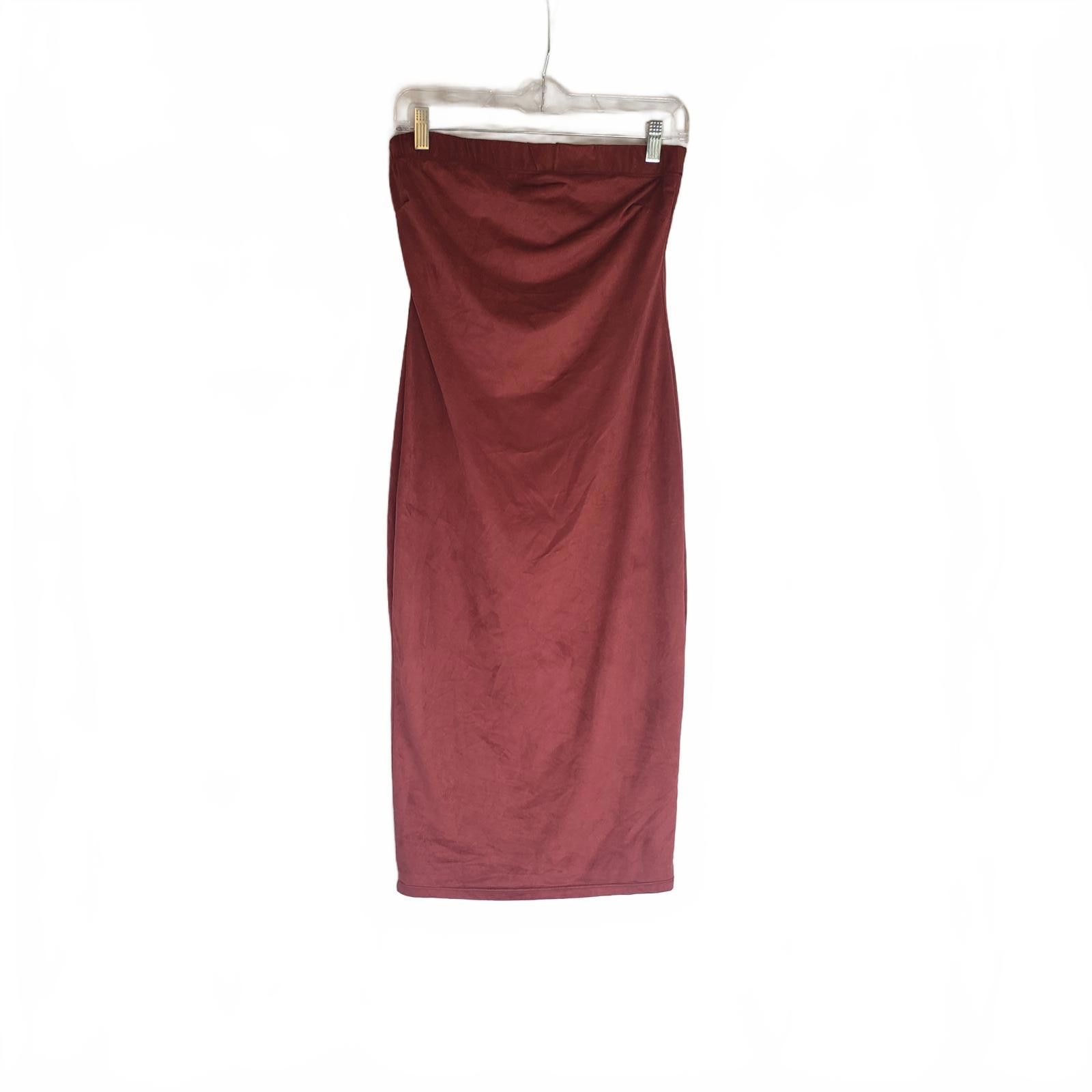 Designer Pink Owl Strapless Midi Bodycon Dress Size M / US 6-8 / IT 42-44 - 2 Thumbnail