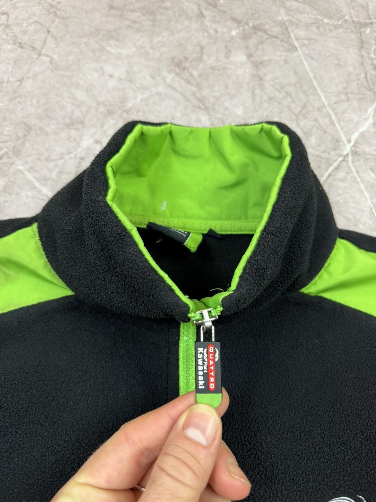 Vintage Vintage Kawasaki Fleece Racing Sherpa Jacket Y2K M Size US M / EU 48-50 / 2 - 9 Thumbnail
