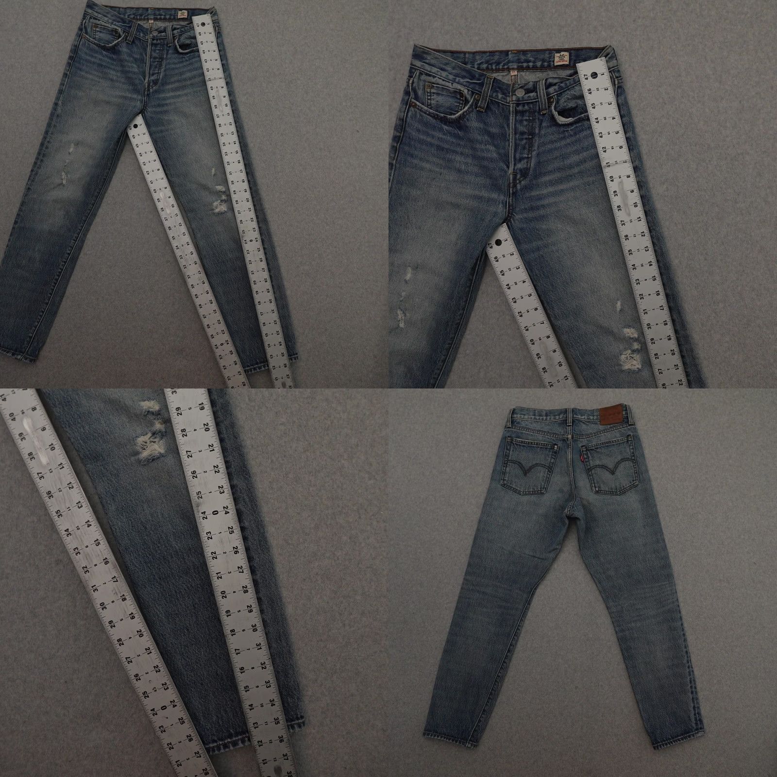 Levi's VINTAGE Levi's Jeans Women's 27 (27X27) White Oak Cone Denim Selvedge Distressed Zip Fly Jeans Size 27" / US 4 / IT 40 - 8 Thumbnail