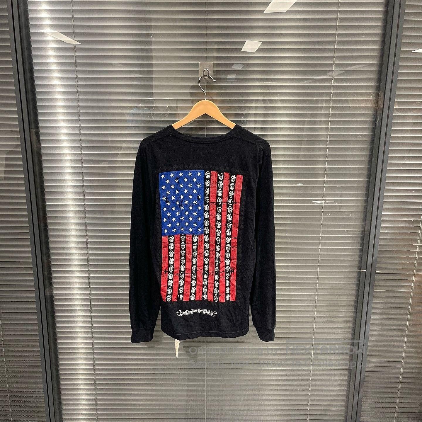 Chrome Hearts Chrome Hearts USA American Flag Thermal Longsleeve