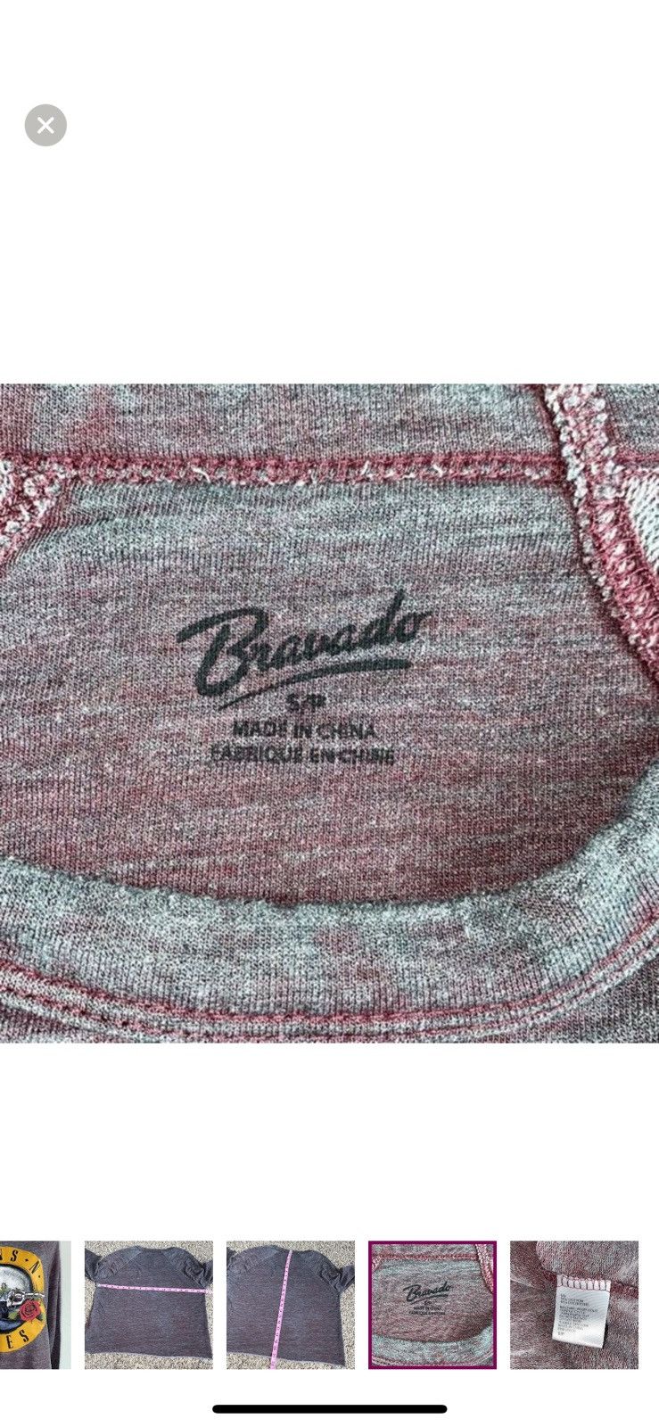 Bravado Bravado Guns N’ Roses small cropped long sleeved swestshirt Size S / US 4 / IT 40 - 3 Thumbnail