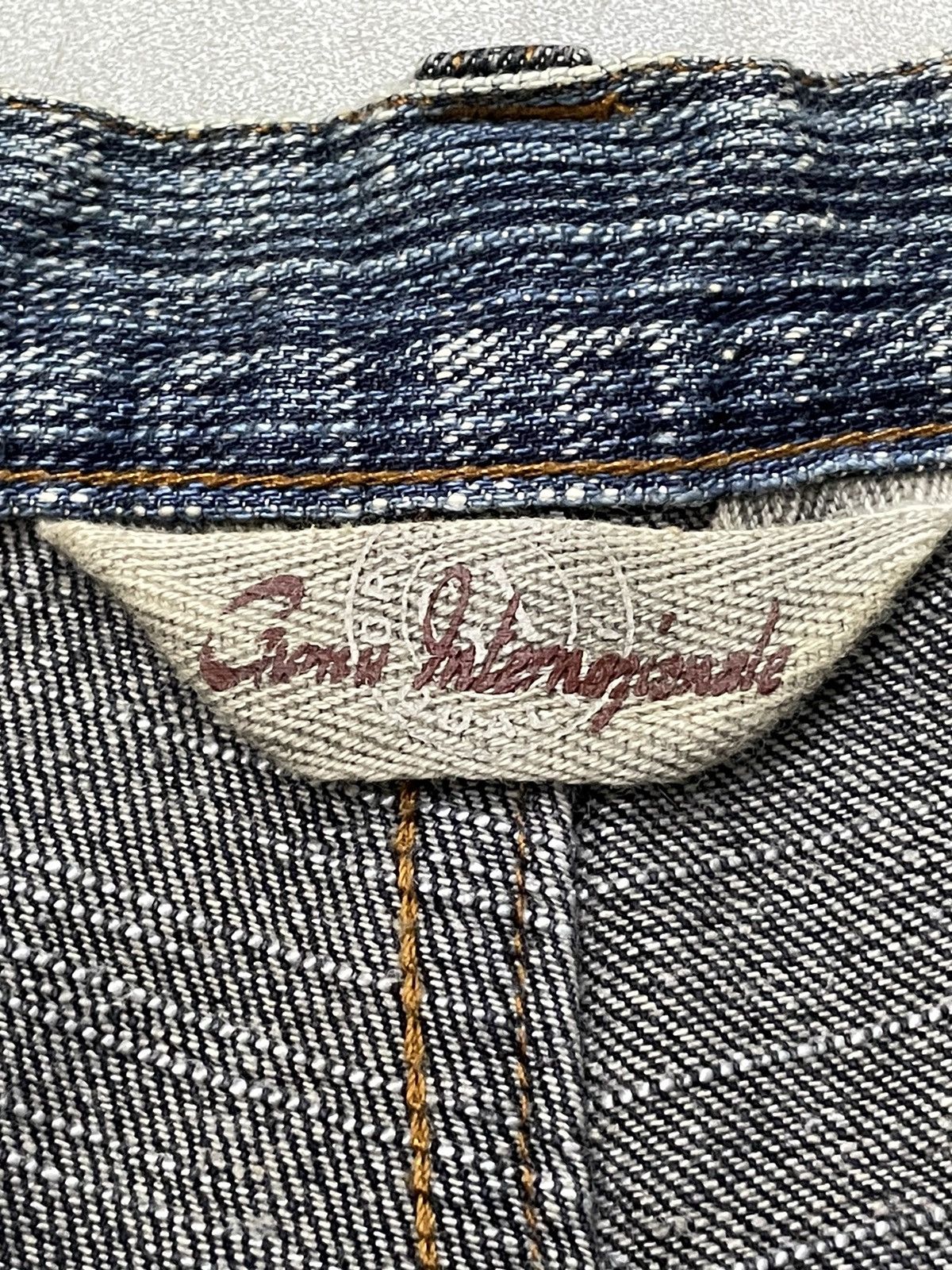Blue Blue Japan × Hysteric Glamour × Japanese Brand Gumu International Indigo Wash Hand Stripped Woven Jeans Size US 30 / EU 46 - 21 Thumbnail