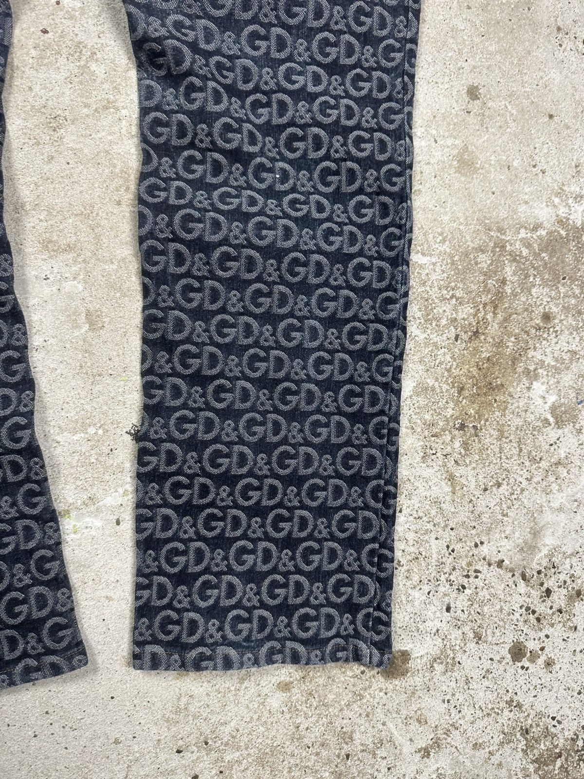 Dolce & Gabbana 2001 Dolce & Gabbana Monogram DG Jeans Denim Pants Size 29" - 14 Thumbnail
