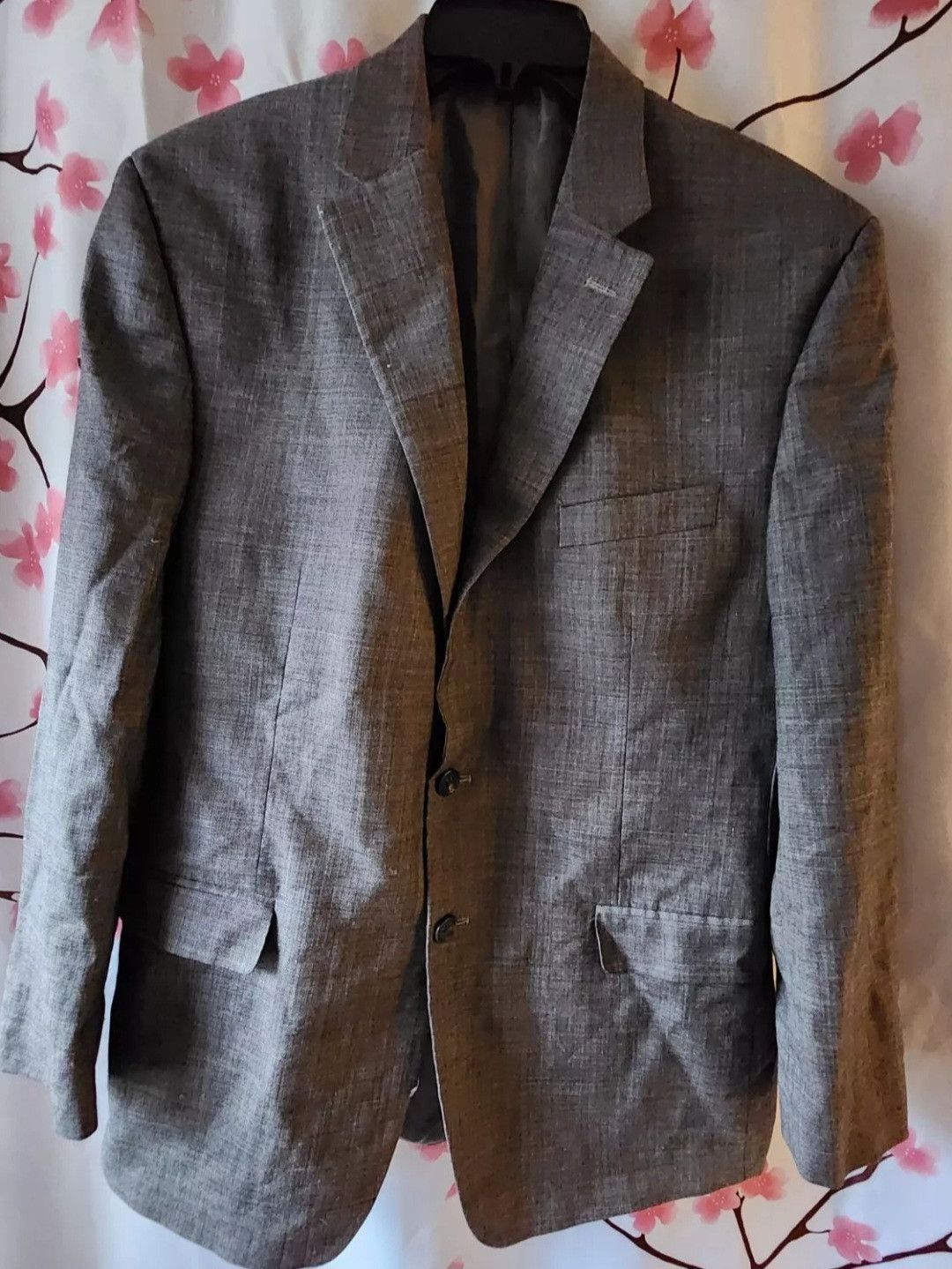 Chaps Men's Chaps Gray Blazer Suit Jacket Size 44R 100% Wool Size 44R - 1 Thumbnail