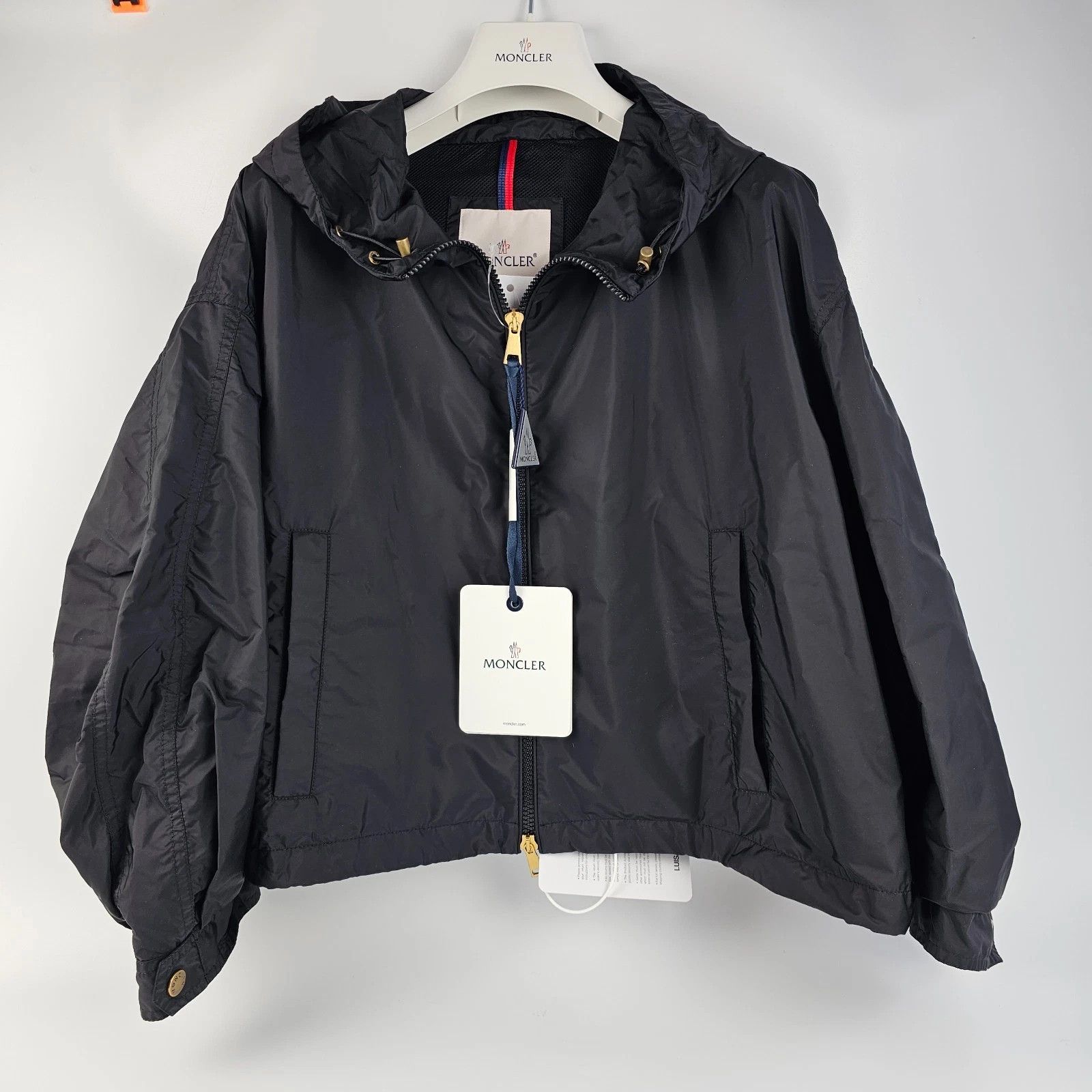 MONCLER Vizille $1195 Women's Black Windbreaker Jacket New