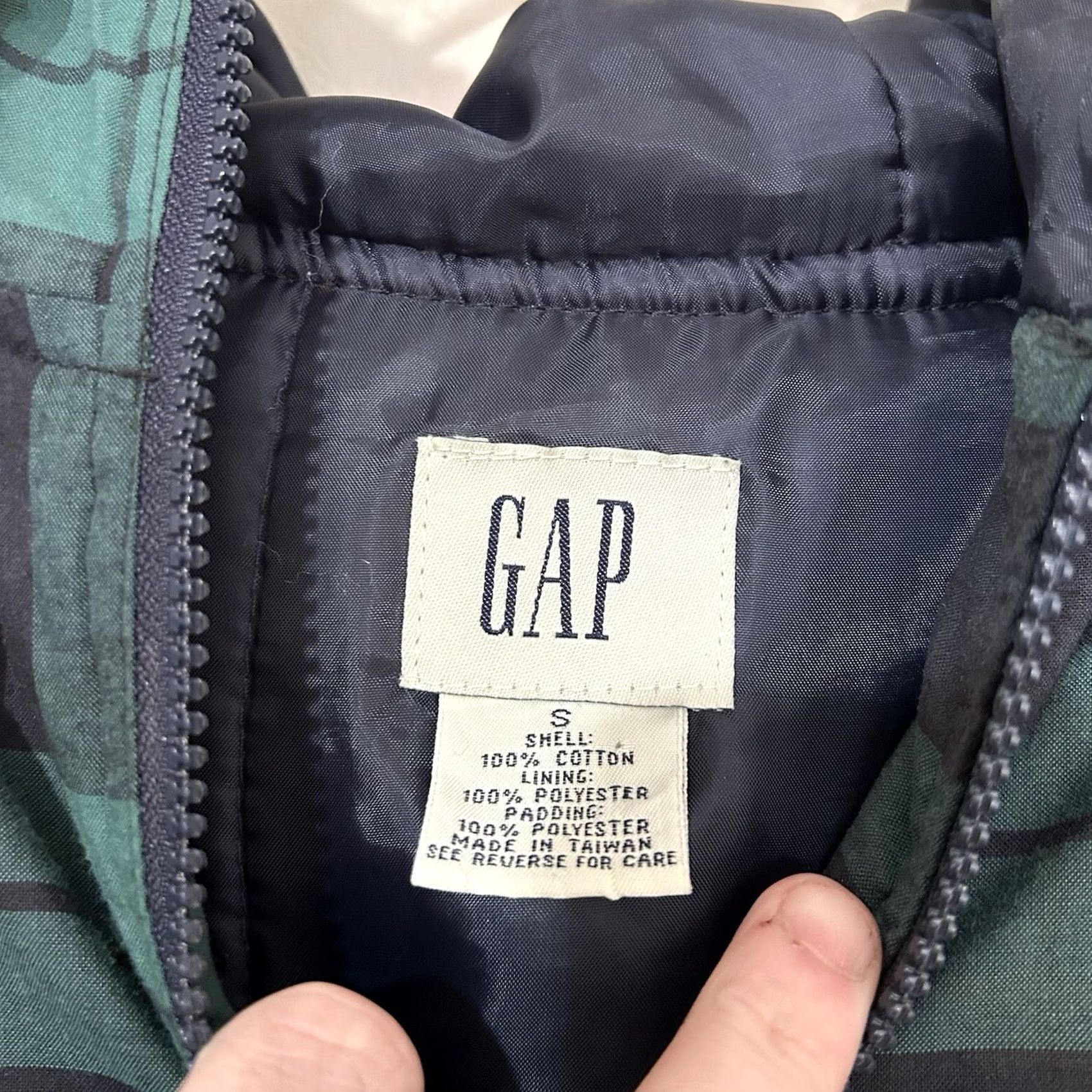 Gap VINTAGE Gap Anorak Jacket Pullover Plaid Green Size S Mens Small Y2K 2000s Puffer Cotton Size US S / EU 44-46 / 1 - 5 Thumbnail