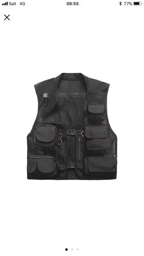 Handmade × Vintage Black Military Vest Size ONE SIZE - 2 Thumbnail