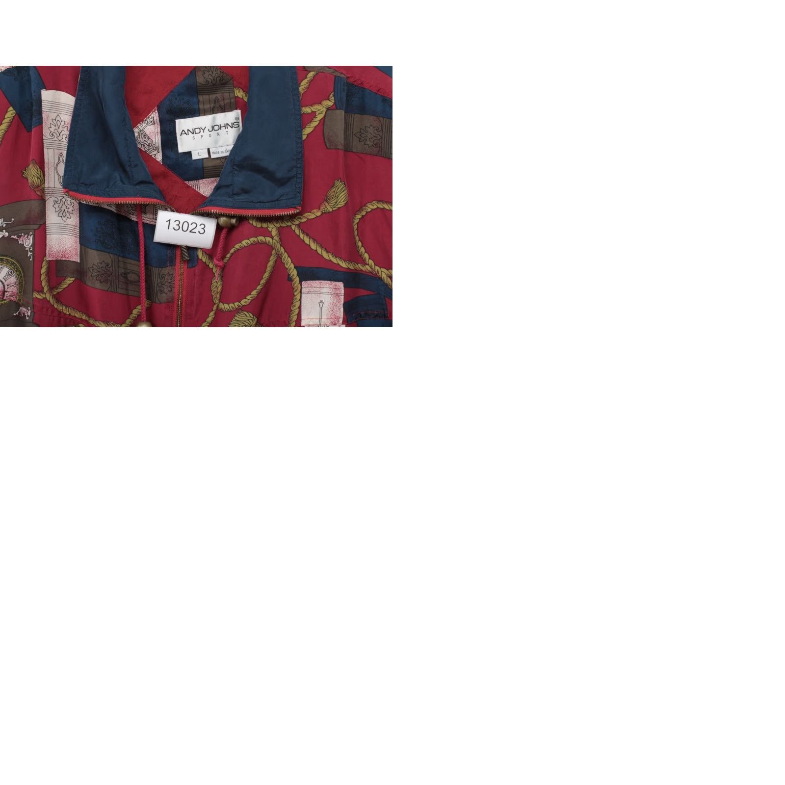 Roper VINTAGE Andy Johns Windbreaker Womens L Silk Red Jacket Clocks Tassels Rope Size L / US 10 / IT 46 - 9 Thumbnail