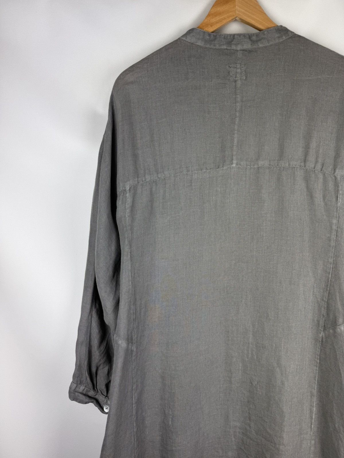 120% Lino 120% Lino Long Sleeve Linen Button Up Lagenlook Shirt Dress Size XL / US 12-14 / IT 48-50 - 16 Thumbnail