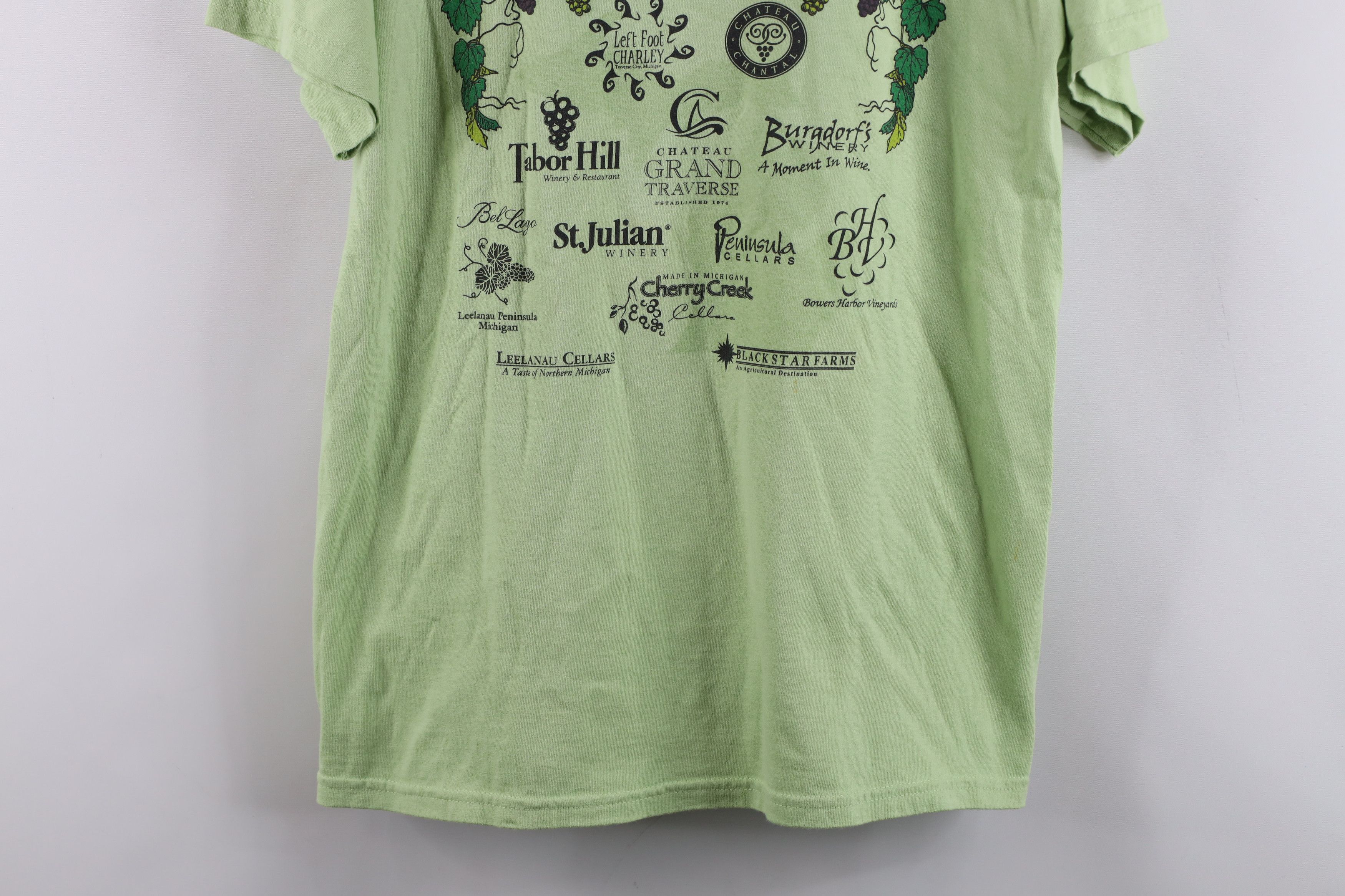 Vintage Vintage Y2K Streetwear Wineries of Michigan T-Shirt Lime Size US M / EU 48-50 / 2 - 3 Thumbnail