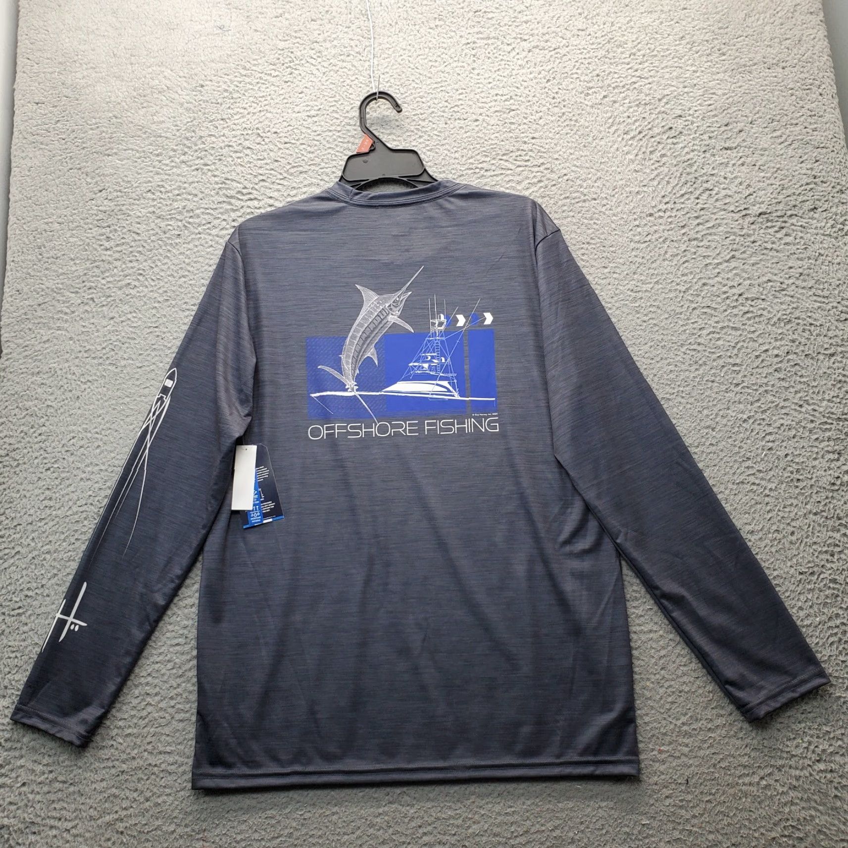 Guy Harvey Guy Harvey Fishing Performance Shirt Mens M Gray Moisture Wicking Crew Neck Size US M / EU 48-50 / 2 - 2 Thumbnail