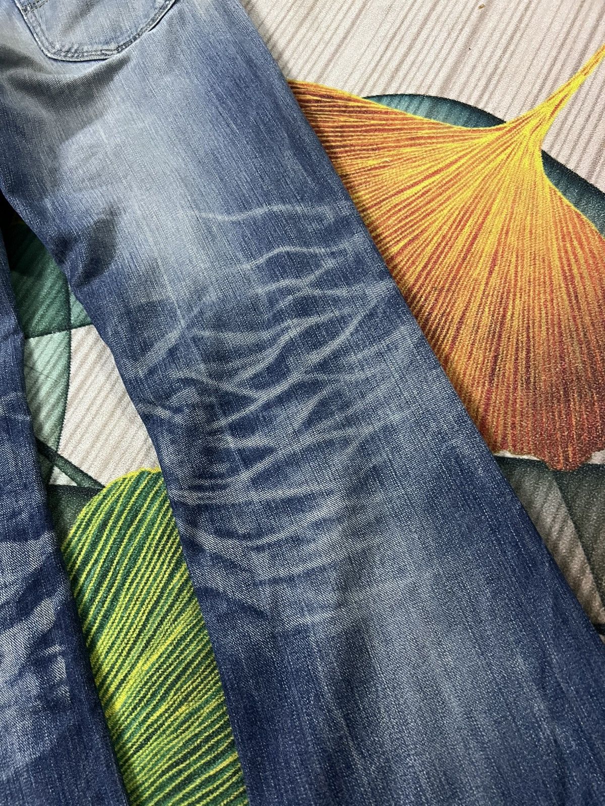 Japanese Brand × Jean × Lee 💥Flare💥Vintage Lee Rider Distressed Jean Size US 31 - 17 Thumbnail