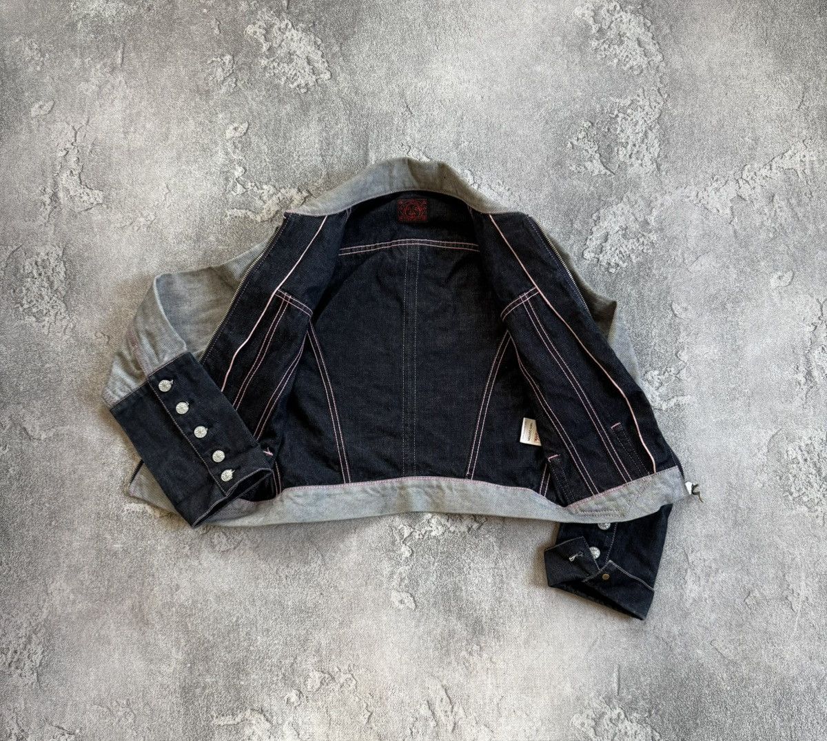 Evisu Evisu L japanese 🇯🇵 brand denim jacket button up vintage 90s Size L / US 10 / IT 46 - 13 Thumbnail