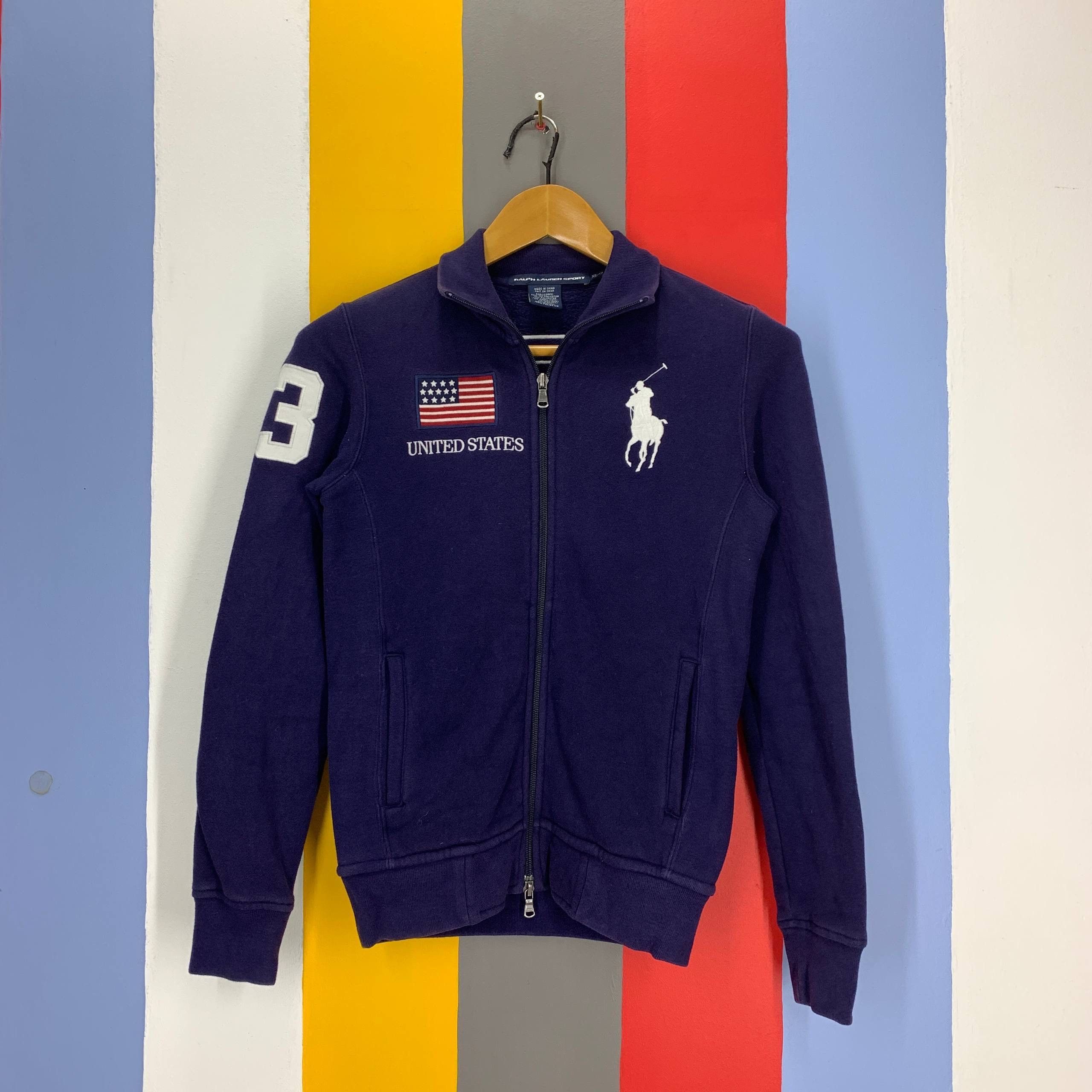 Ralph Lauren RALPH LAUREN SPORT Flip Collar Sweatshirt #2608/Z Size US XS / EU 42 / 0 - 1 Thumbnail