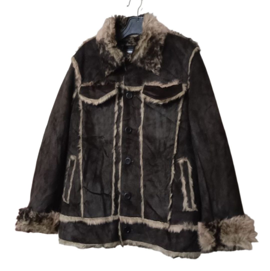 Beauty Beast 291295🌟HOMME Vintage suade trucker jacket with fur Size US M / EU 48-50 / 2 - 4 Thumbnail