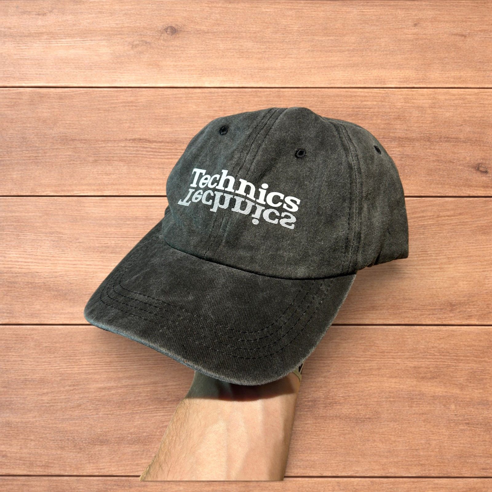 Japanese Brand Vintage style Technics music dj cap hat in washed grey. Size ONE SIZE - 1 Thumbnail