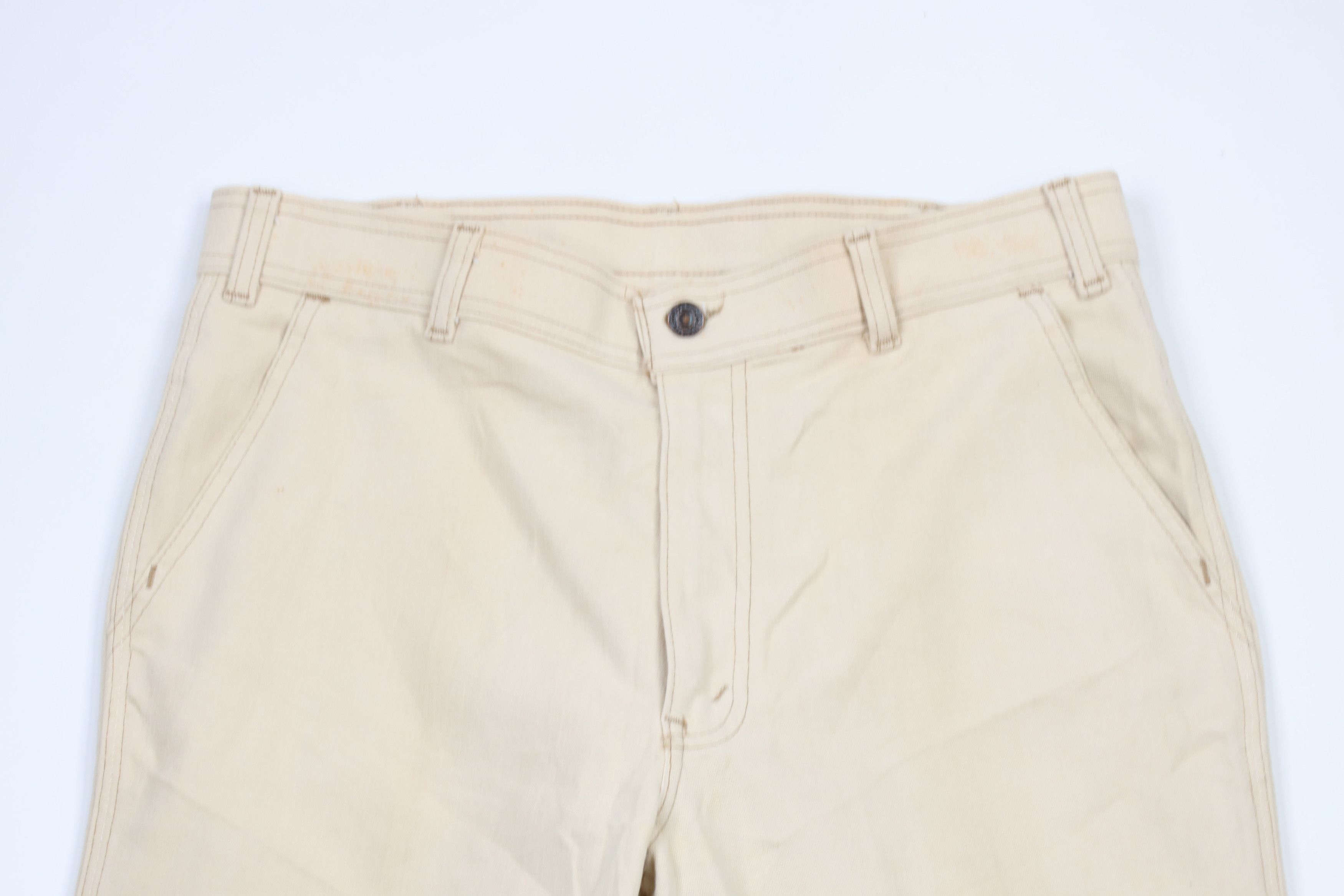 Levi's × Vintage Vintage 70s Levis Wide Leg Bell Bottoms Jeans Cream USA Size US 34 / EU 50 - 2 Thumbnail