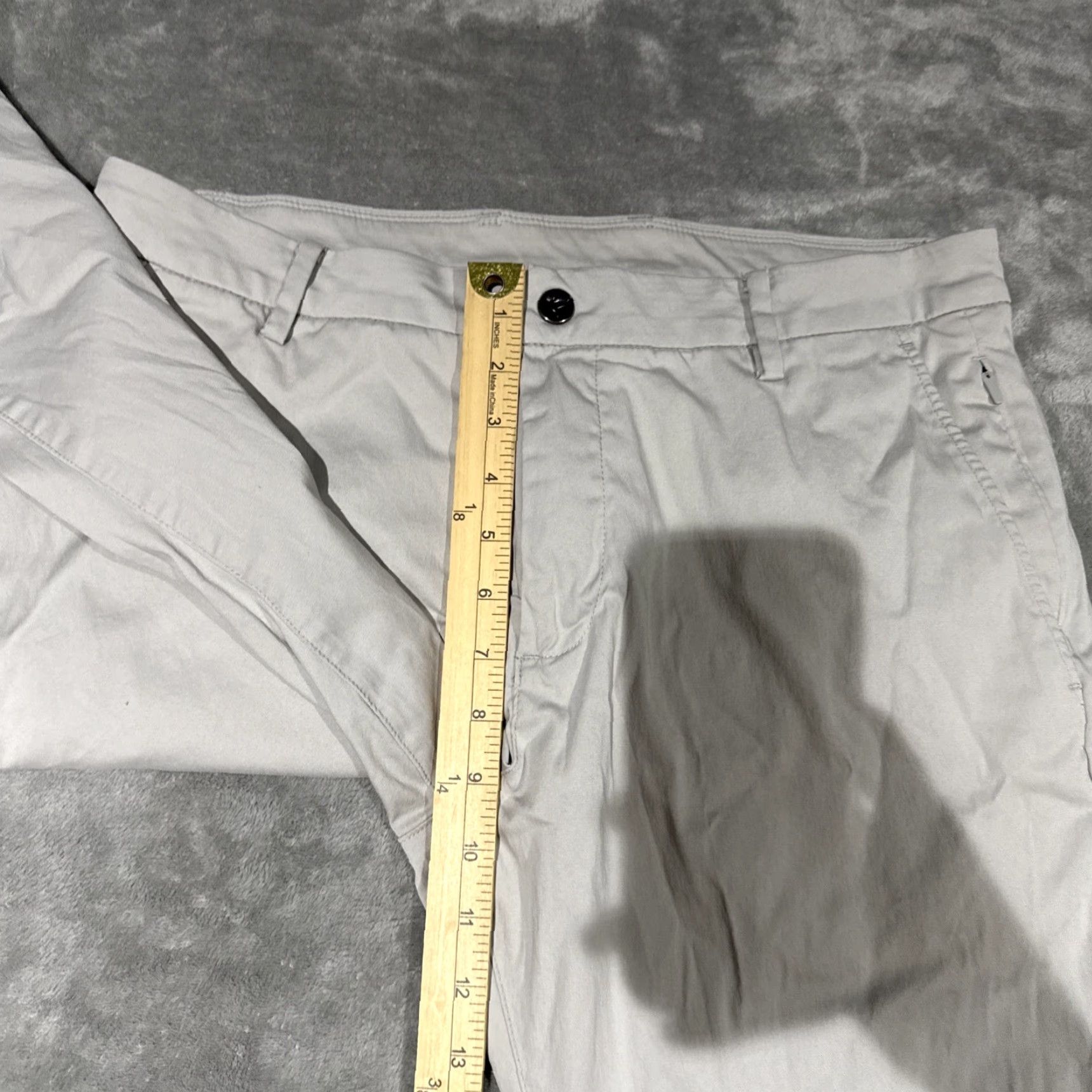 Vintage Birddogs Pants Mens 34x31 34x32 Gray Chino Stretch Lightweight Flat Front Straight Leg Logo Embroidered Zip Casual Wearable Robust Comfort Mens Size US 34 / EU 50 - 7 Thumbnail