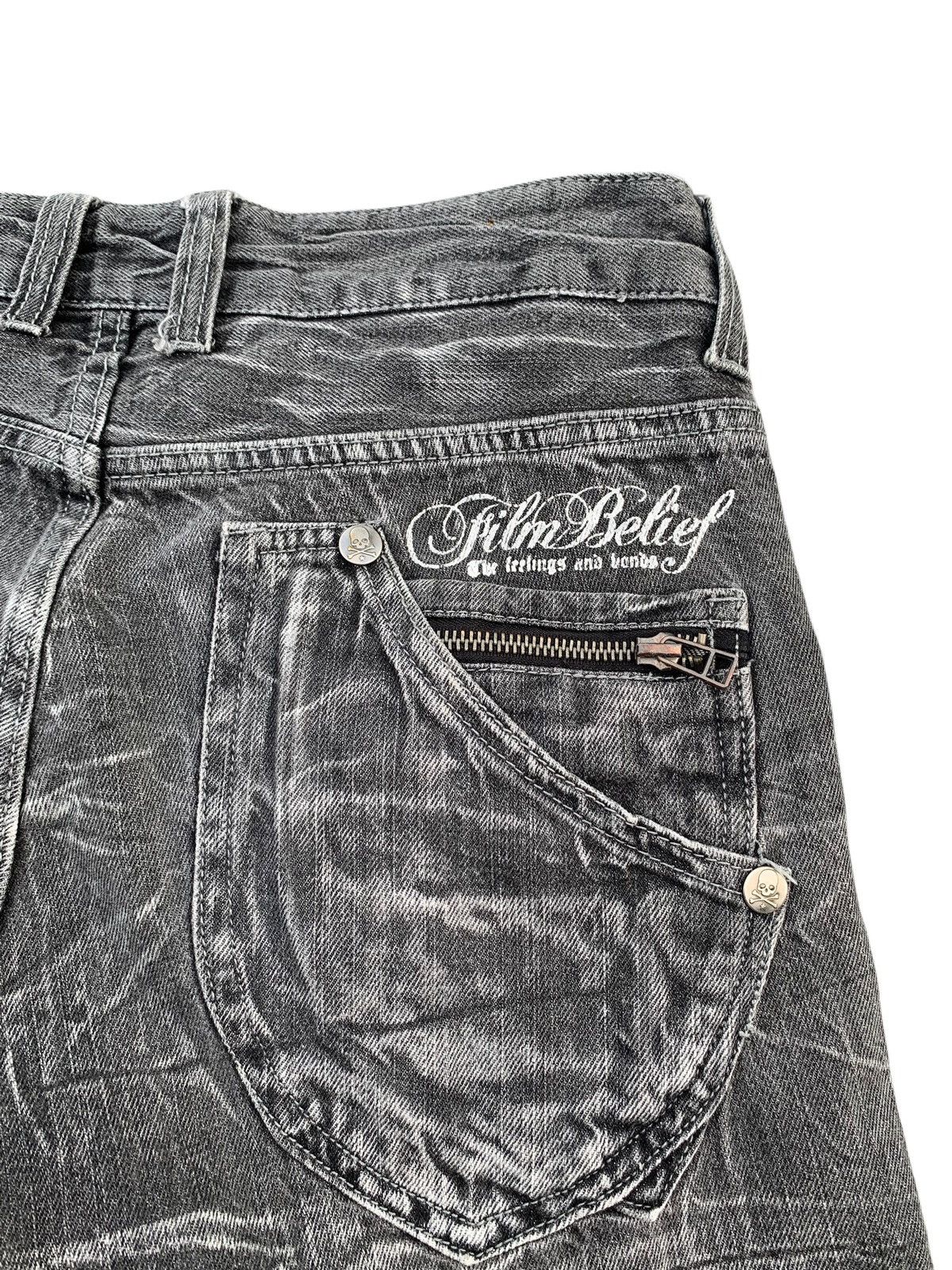 Kapital STUDED SKULL BONES WILD LIFE PUNK CLAWNMARK DISTRESSED DENIM Size US 29 - 12 Thumbnail