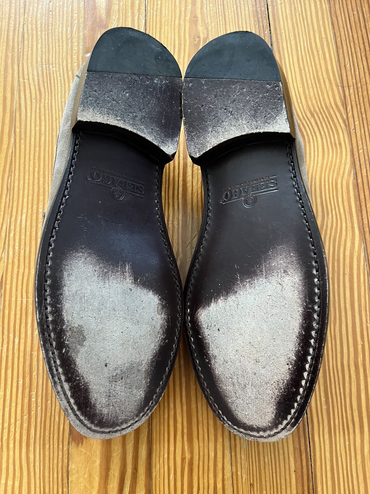 Sebago × Todd Snyder Todd Snyder Sebago Woven Ryan Suede Loafer Tan Mushroom Size US 9 / EU 42 - 5 Thumbnail