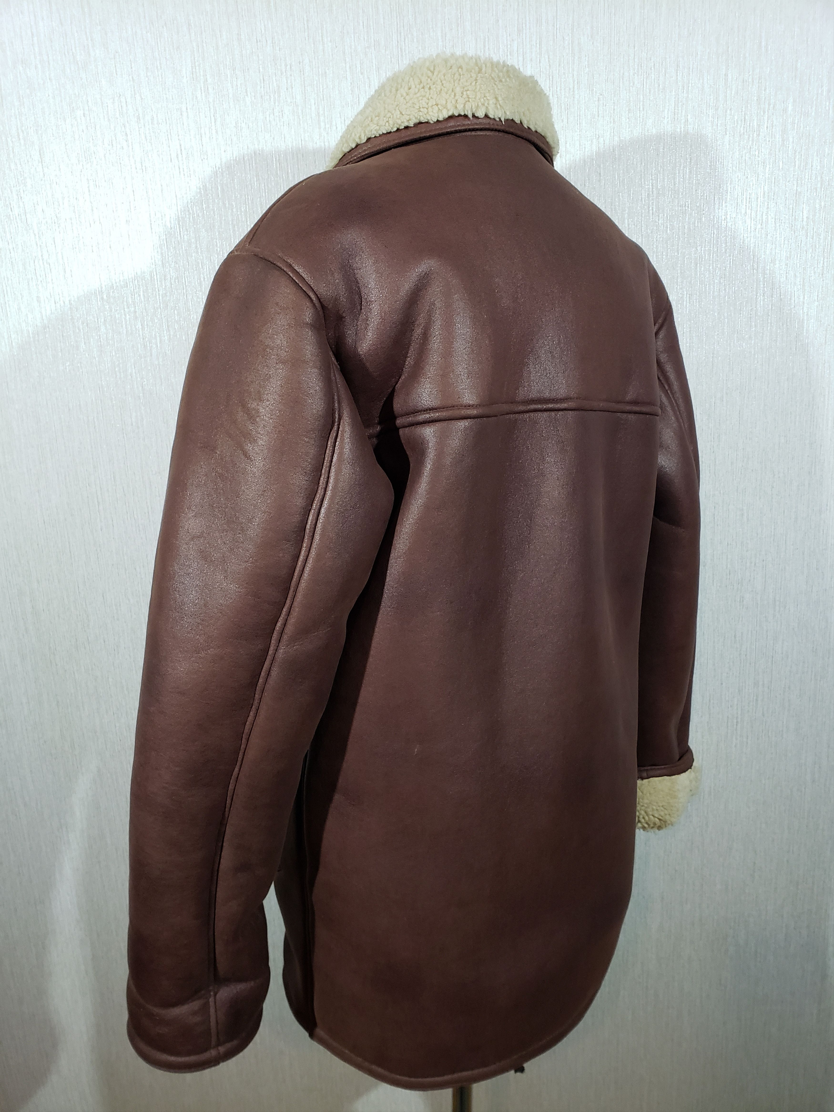 Other Men's brown faux fur sheepskin coat. Size US M / EU 48-50 / 2 - 6 Thumbnail