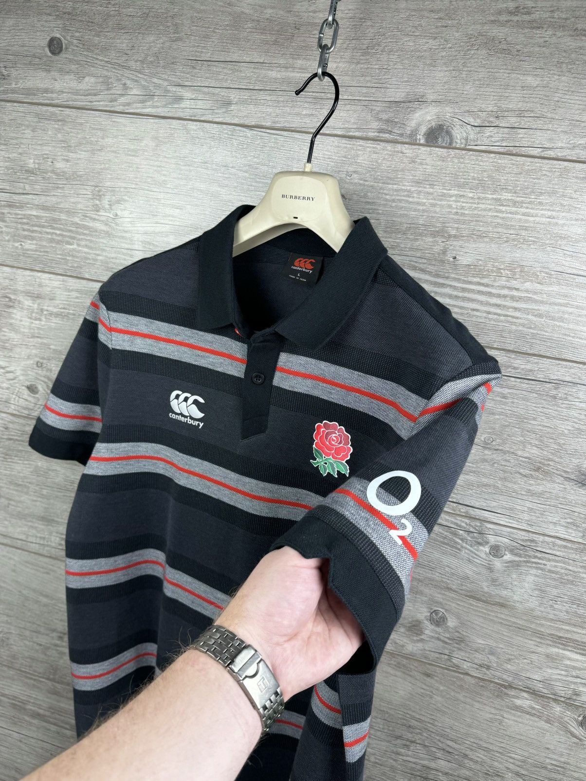 Canterbury of New Zealand Canterbury Polo Rugby Club England soccer jersey Size L Size US L / EU 52-54 / 3 - 6 Thumbnail