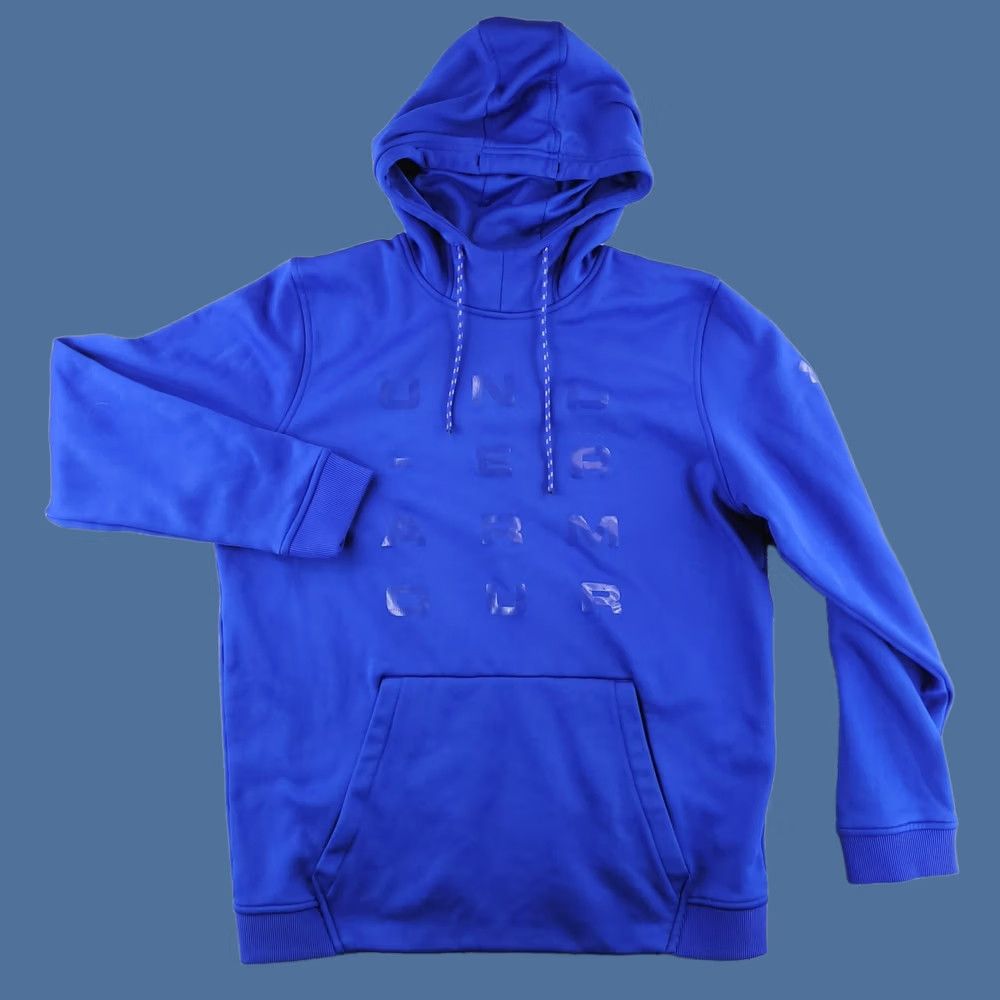 Under Armour Under Armour Hoodie Mens L Blue Graphic Polyester Run Gym Size US L / EU 52-54 / 3 - 1 Thumbnail