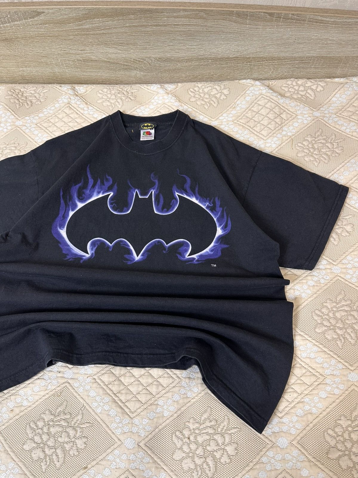 DC Comics 🔥 Batman Flame Logo T Shirt DC Vintage Comics Movie Dark Size US XL / EU 56 / 4 - 4 Thumbnail