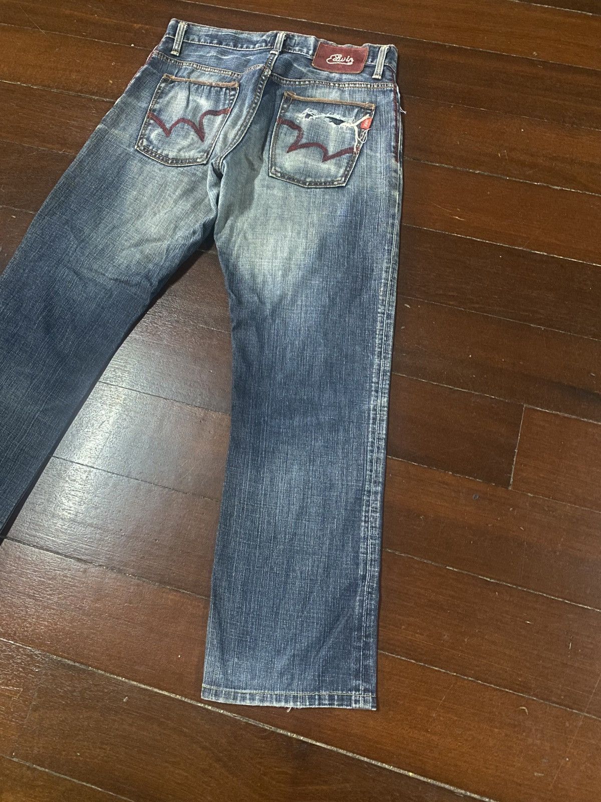 Edwin Flare Edwin blue trip Mudwash Rusty Distress Jean Size US 33 - 10 Thumbnail