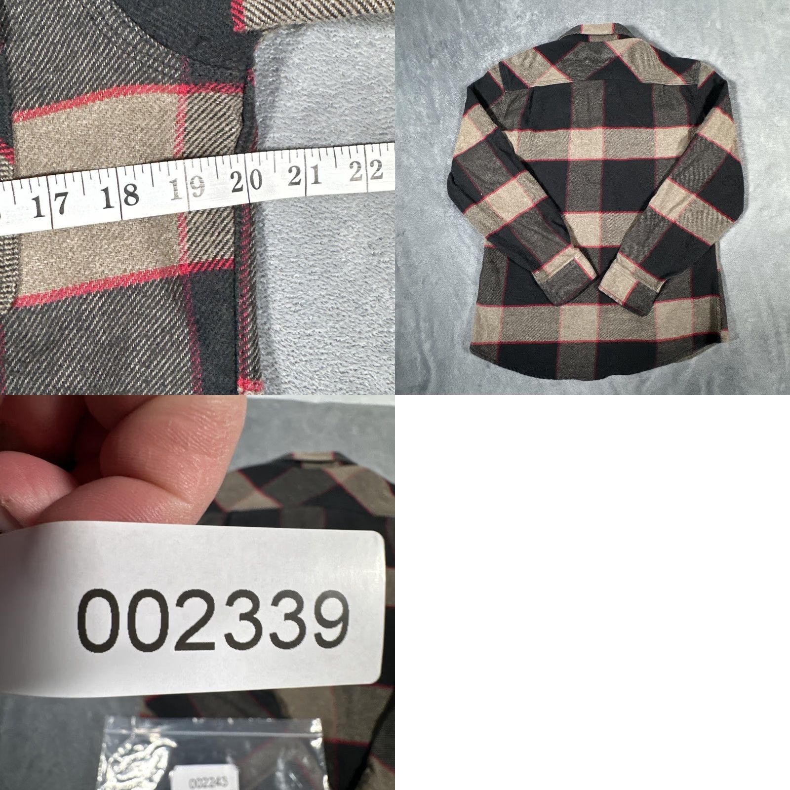 Brixton Brixton Bowery Shirt Mens M Black Tan Plaid Flannel Long Sleeve Button Up Size US M / EU 48-50 / 2 - 8 Thumbnail